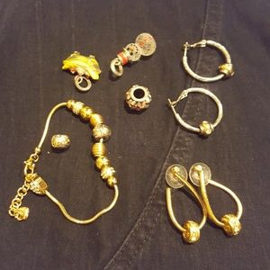 Lot of Brighton Charms, Bracelet, Earrings